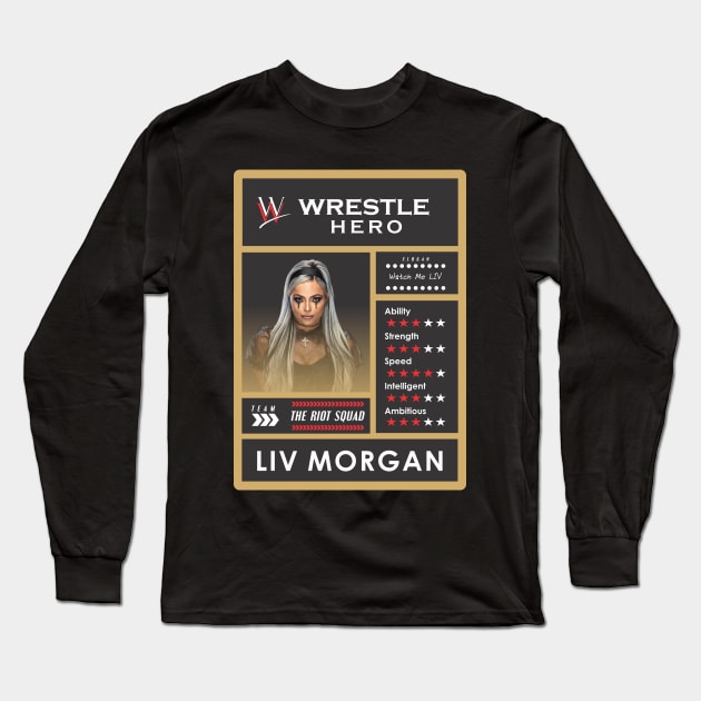 wwe card liv morgan Long Sleeve T-Shirt by Kevindoa